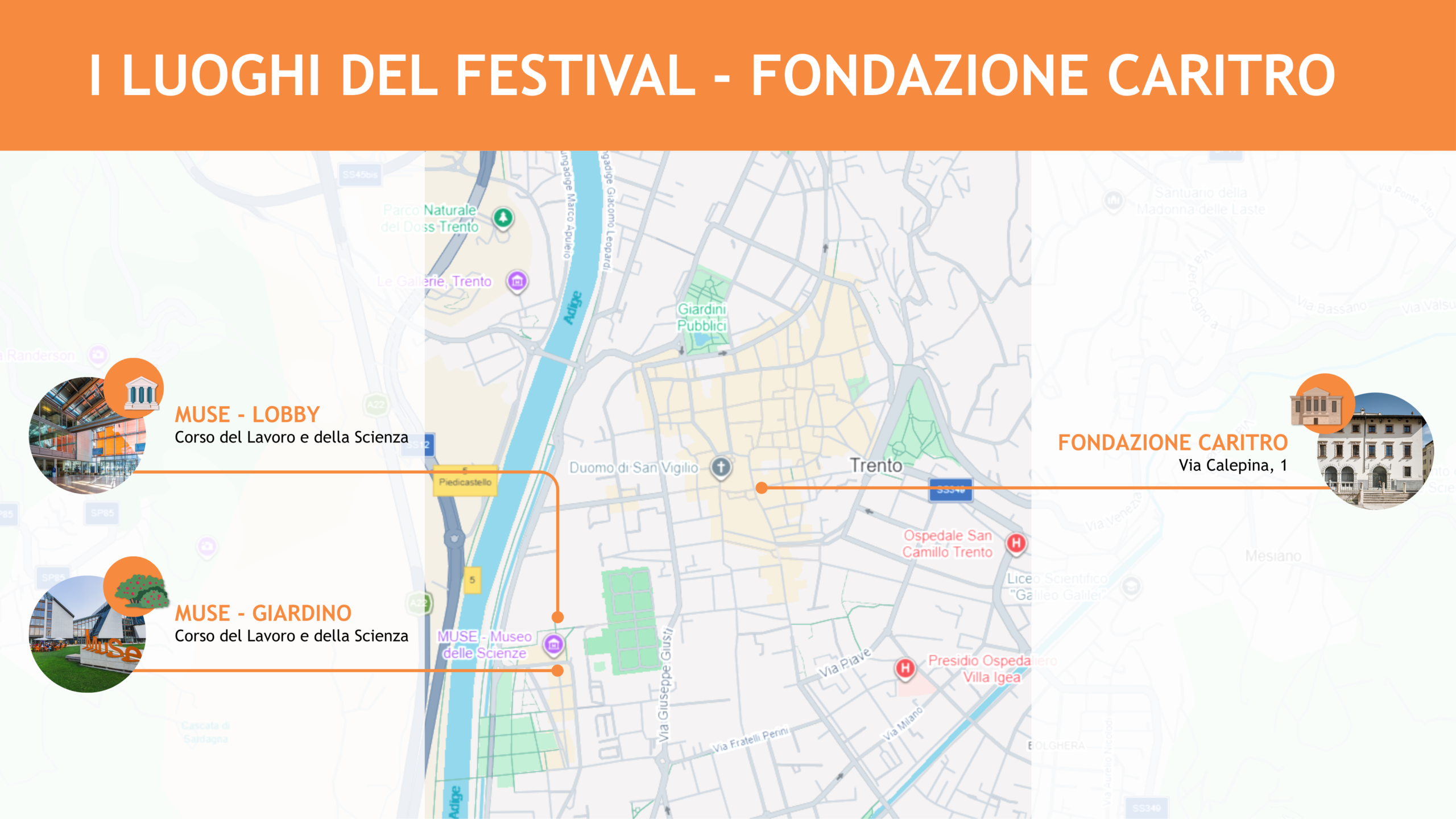 I luoghi del Festival dell'Economia - Fondazione Caritro